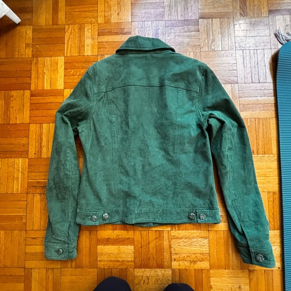 green suede jacket - snake looking material Kelly green looking for best offer - Picture 5 of 6